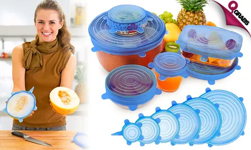 Stretchable Silicone Lids: Pack of SIX!
